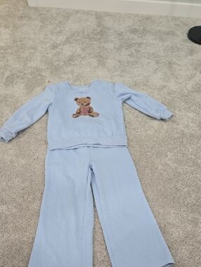 Kate Mack Light Blue Teddy Pajama Set